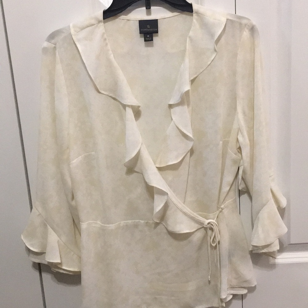 Pale yellow blouse